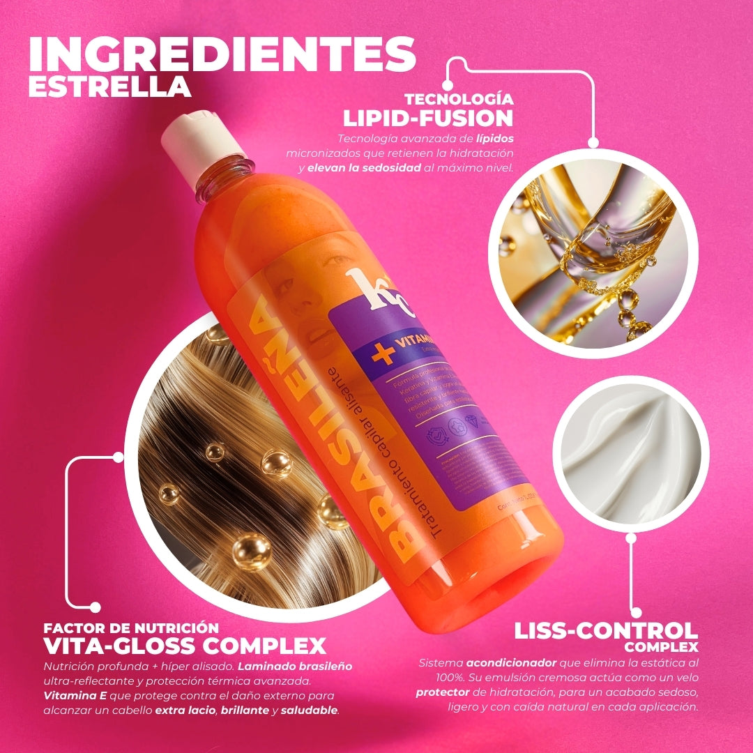 Kerachida Brasileña 1 Lt - Para cabelleras Rizadas