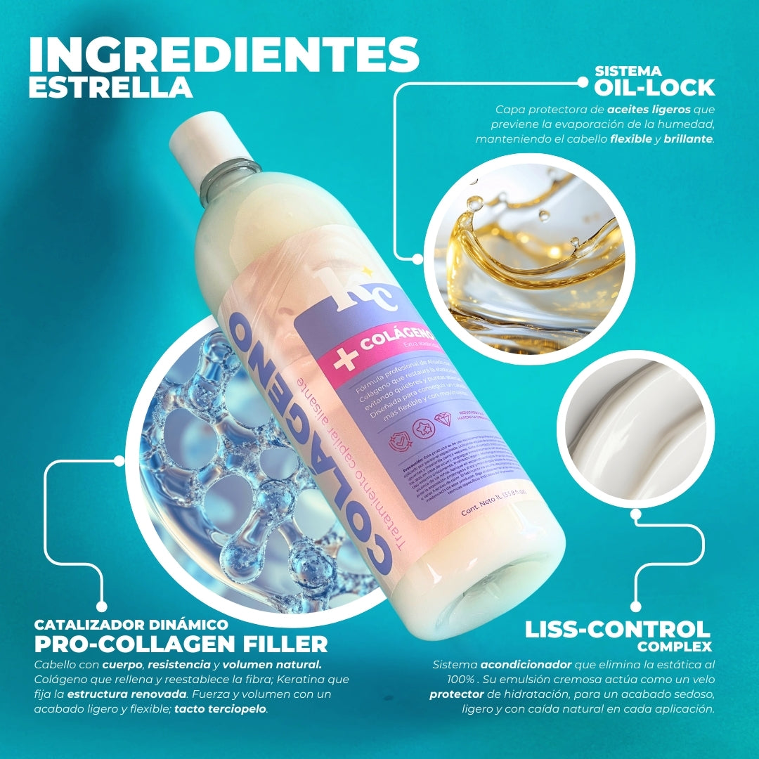 Kerachida Colágeno 1Lt - Para cabelleras Resecas