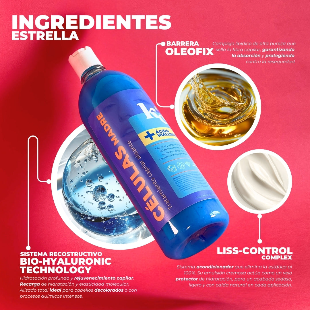 Kerachida Células madre 1 Lt - Para cabelleras Decoloradas